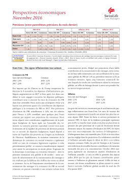 Perspectives économiques Novembre 2016