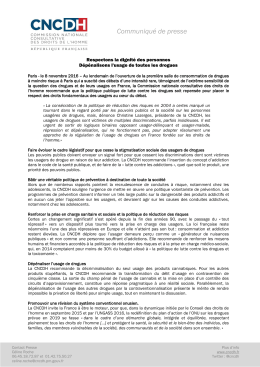 Communiqu&eacute; de presse