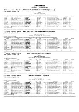 le programme des courses