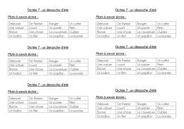 mots à apprendre 7