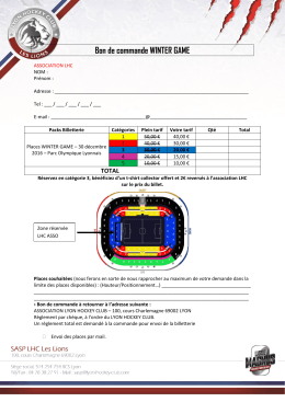 Bon de commande WINTER GAME - Lyon-Hockey-Club