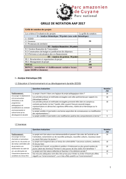 grille de notation aap 2017