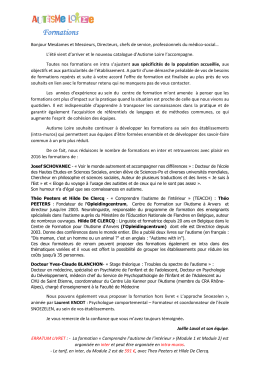 Formations - Autisme Loire