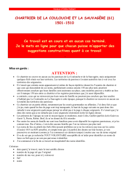 Et voici le lien vers le travail en cours du d&eacute;pouillement du chartrier