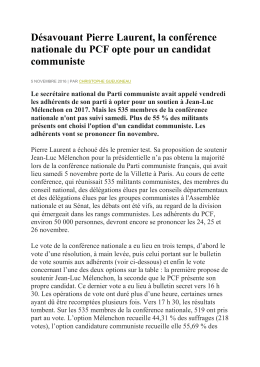 Désavouant Pierre Laurent, la conférence nationale du