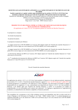 DOCUMENT Prospectus AMF pour l`offre au