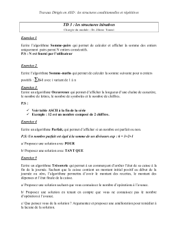 les structures it&eacute;ratives