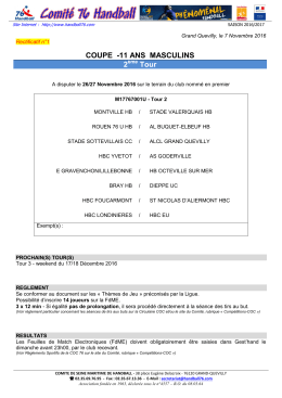 COUPE -11 ANS MASCULINS 2 Tour