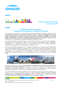 Communiqu&eacute; de presse