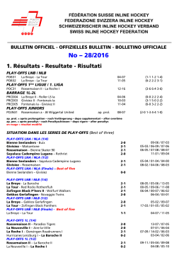 BO 28-2016 - F&eacute;d&eacute;ration Suisse de Inline Hockey