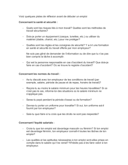 Tu commences un nouvel emploi. Poser des questions, c`est normal.