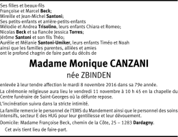 Madame Monique CANZANI