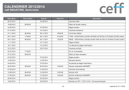 CALENDRIER 2013/2014