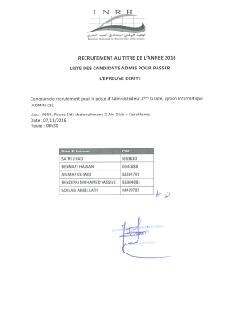 Page 1 gs --". --a : ----- U galas" +8=41 RECRUTEMENT AU TITRE