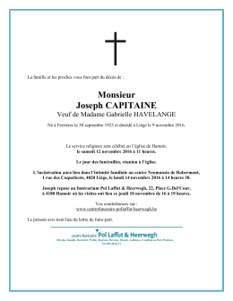 Monsieur Joseph CAPITAINE