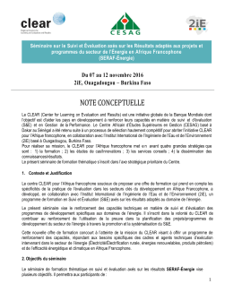 Suivi et Évaluation axés sur les Résultats adaptés aux