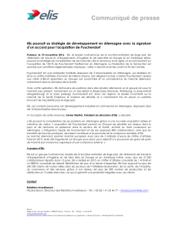Communiqué de presse - Elis site corporate