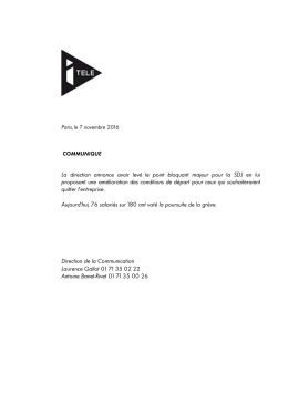 161107 Communiqué Groupe CANAL