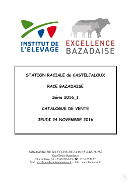 STATION RACIALE de CASTELJALOUX RACE BAZADAISE S&eacute;rie