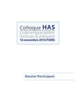 Dossier Participant - LA VEILLE Presse Infos+