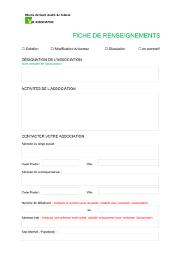 Recensez, modifiez votre association