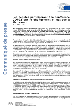 Communiqu&eacute; de presse