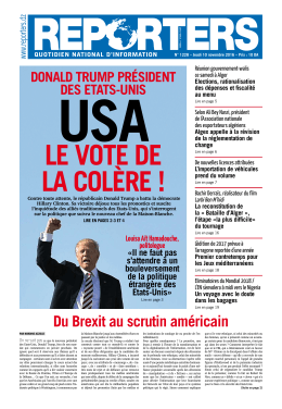 ES JO &Agrave; TRE AUX Du Brexit au scrutin am&eacute;ricain