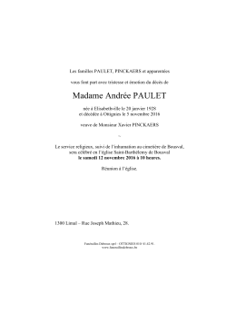 PAULET Andrée DEB 7 orch