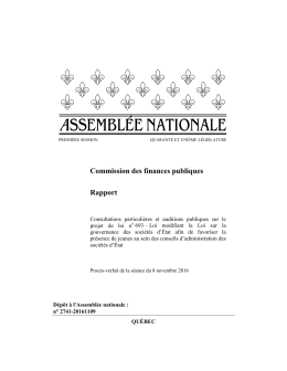 Commission des finances publiques Rapport