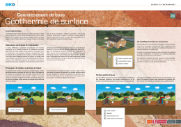 Connaissances de base géothermie de surface