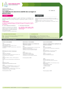 Les m&eacute;thodes de calcul de la stabilit&eacute; des ouvrages en g&eacute;otechnique