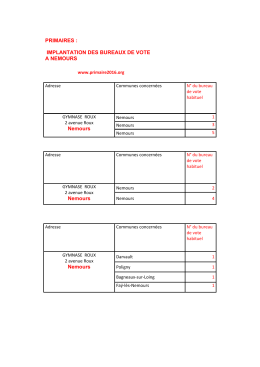 PRIMAIRES : IMPLANTATION DES BUREAUX DE VOTE A