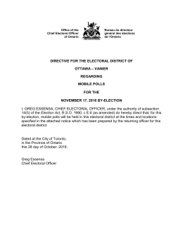 Mobile Polls - Elections Ontario