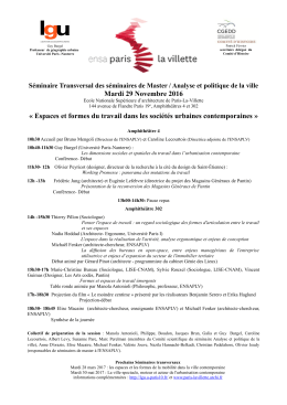 Affiche - Laboratoire de Géographie Urbaine
