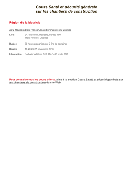 Mauricie - ASP Construction