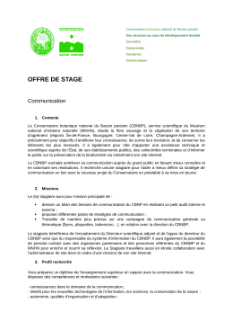 offre de stage - Tela Botanica