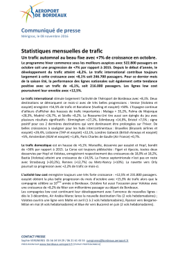 Télécharger le communiqué - Aéroport de Bordeaux