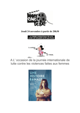 A L` occasion de la journ&eacute;e internationale de lutte contre les