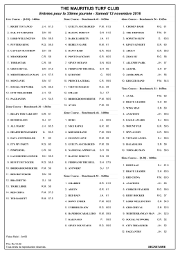 Nominations33&egrave;me journ&eacute;e - Samedi 12 novembre