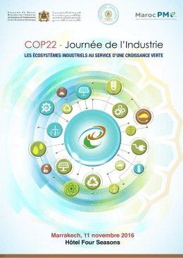 Programme de la Journée Industrie - COP 22