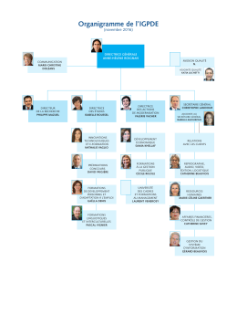 Organigramme de l`IGPDE