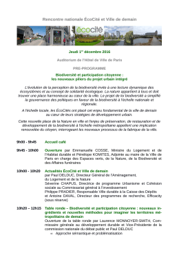 ALPHA_EcoCité_Pré-programme Rencontre 1er decembre_VV