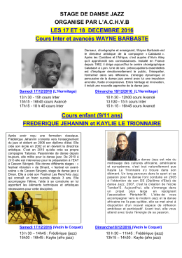 Bulletin d`inscription du stage décembre 2016