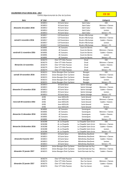 Calendrier 2016 - Comite-Cher