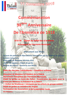 Cérémonie du 11 novembre à Rumilly