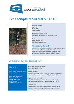 Fiche compte rendu test SPORDEJ