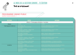 Programme Grand public - Centre d`information et de documentation