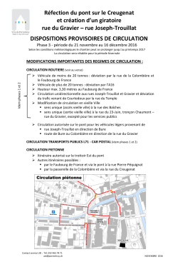 Dispositions provisoires de circulation