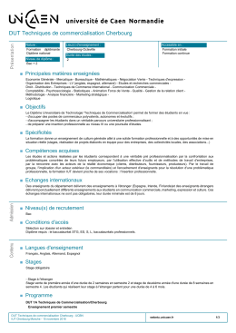 DUT Techniques de commercialisation Cherbourg