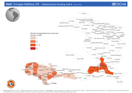 Ouragan Matthew 3W - Displacement tracking matrix (8 nov 2016)